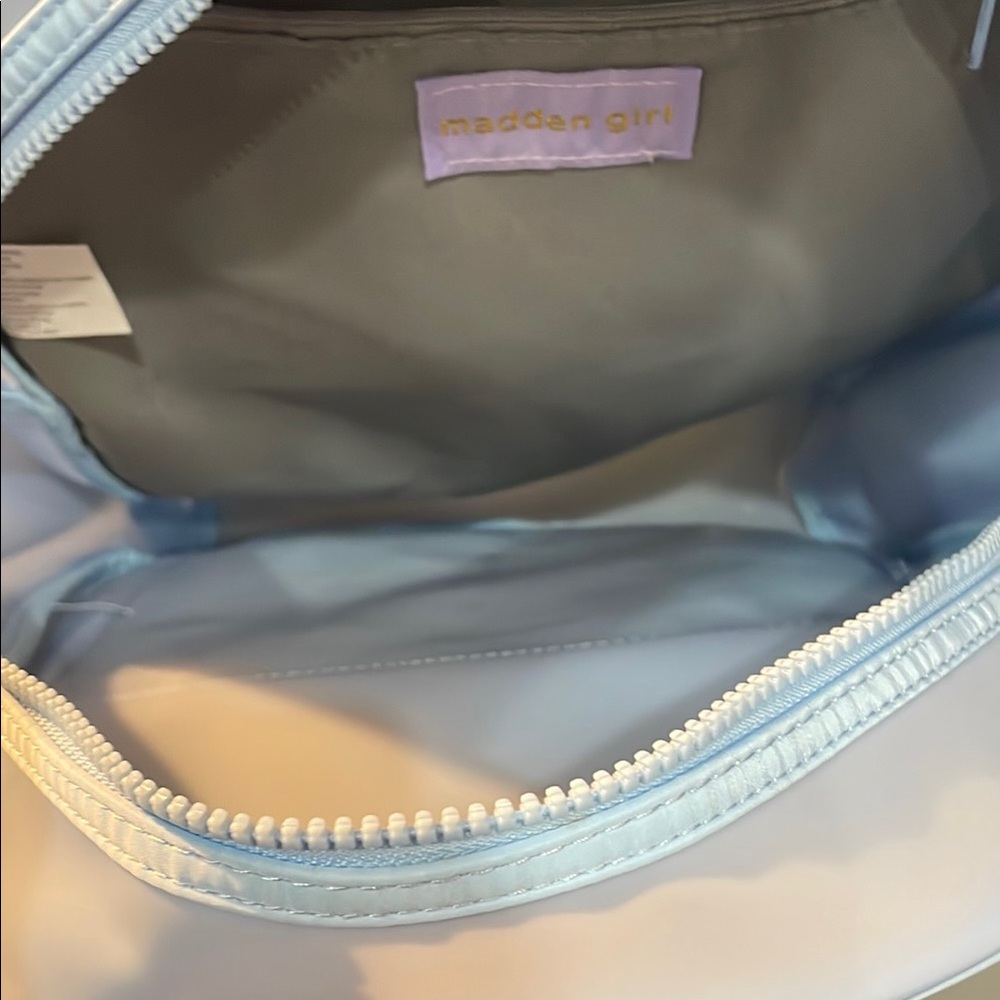 Madden Girl Light Blue Backpack with Bottle Holder - Picture 3 of 3